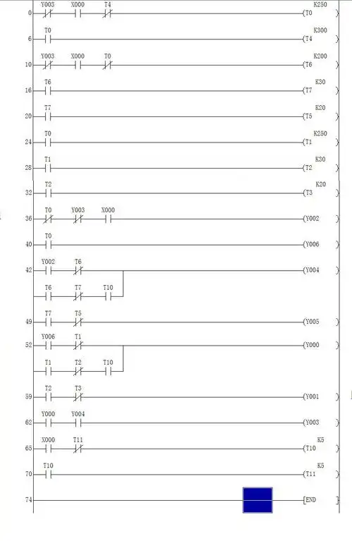 三菱fx2n的plc交通灯程序