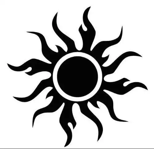 求太阳,狮子纹身图案,要简单的.