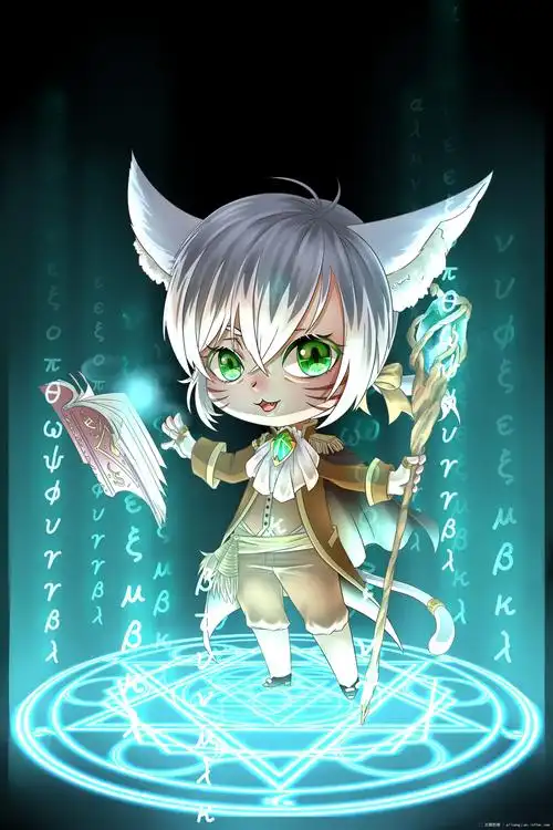 不小心用错魔法长出耳朵尾巴的小魔法师~ 线稿永远比上完色的好看啊