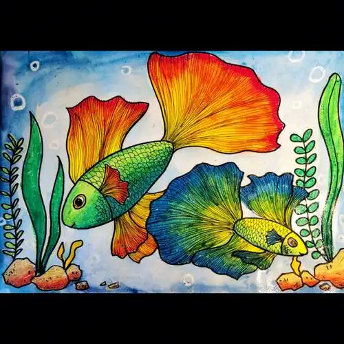创意儿童画  #创意美术  #斗鱼