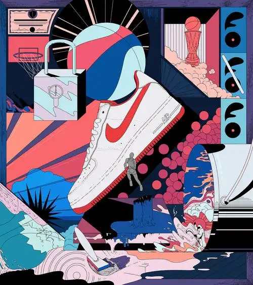 艺峰国际艺术家 ori toot为nike设计|插画|新锐潮流插画|ag艺峰国际