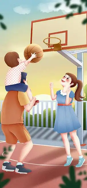 卡通矢量图上不同季节里度过美好时光亲子嘉年华展板亲子展板幸福时光