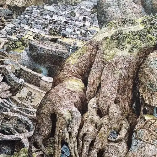 太变态了这位日本钢笔画狂魔一幅画画三年需要用放大镜欣赏细节精细到