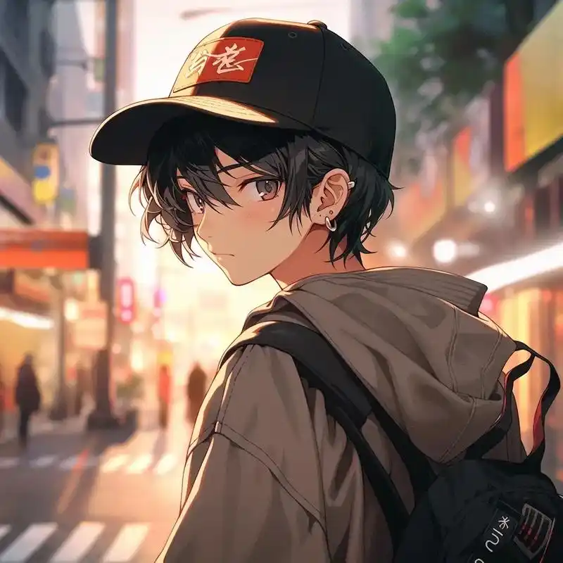 旧漫情头-棒球帽.#旧漫头像 #情侣头像 #二次元头像#cp - 抖音