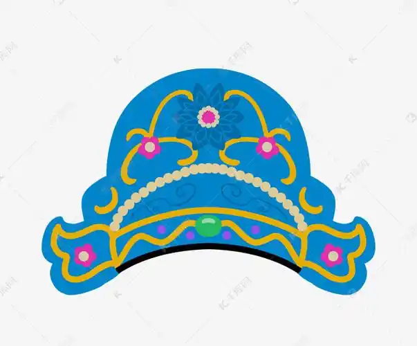 蓝色帽子头饰戏剧