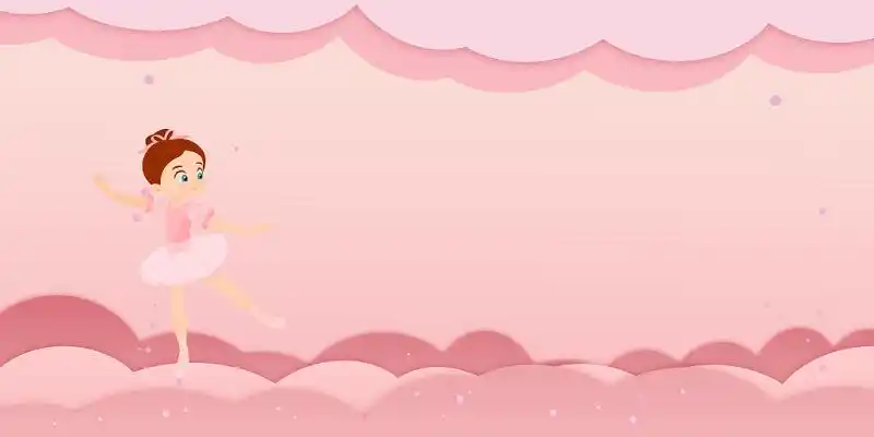 粉色卡通艺术培训舞蹈海报背景