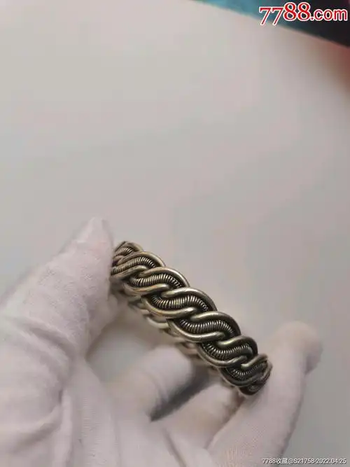 早期民国老银手镯