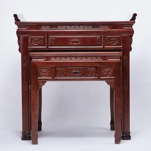 森美人佛具用品佛龛供桌条案佛台供台简易中式实木四脚供桌拉柜巧头