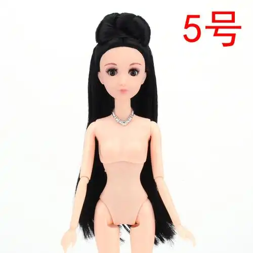 克时帝芭比洋娃娃4d眨眼裸娃身体女孩玩具衣服设计手工串珠素体