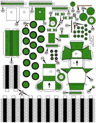 t-70坦克纸模型图纸