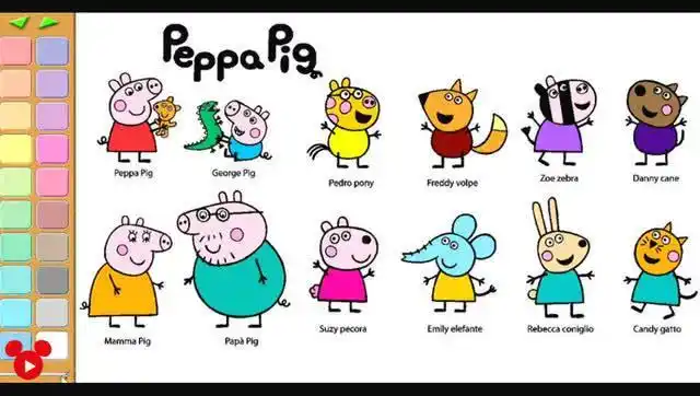 小猪佩奇一家人简笔画无色画画大全优发娱乐pt网页