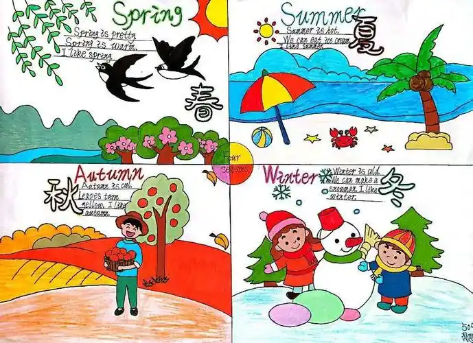 品智教研缤纷四季英花绽放东安小学特色作业系列展示五年级英语