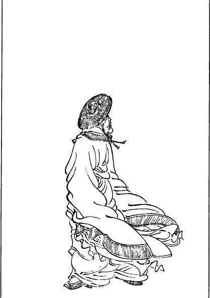 古代男简笔画背影