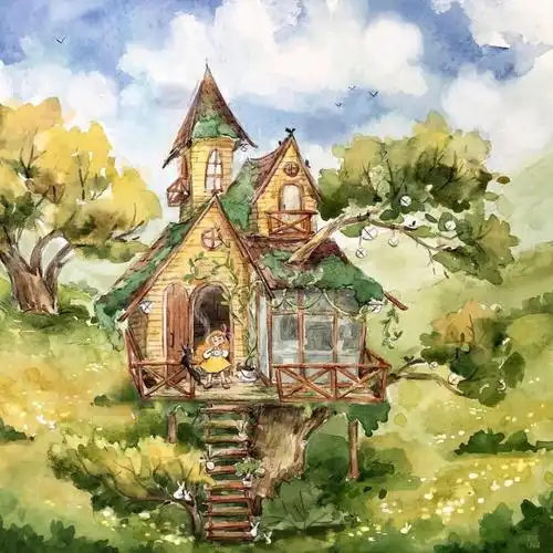 ins: koolaur 手绘森林生活插画 悠闲快乐