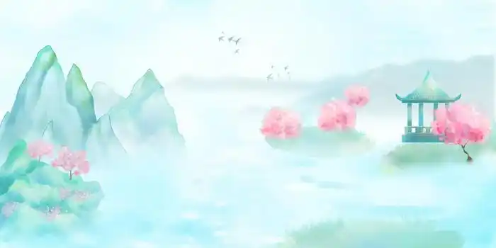 中国风山水水墨唯美背景