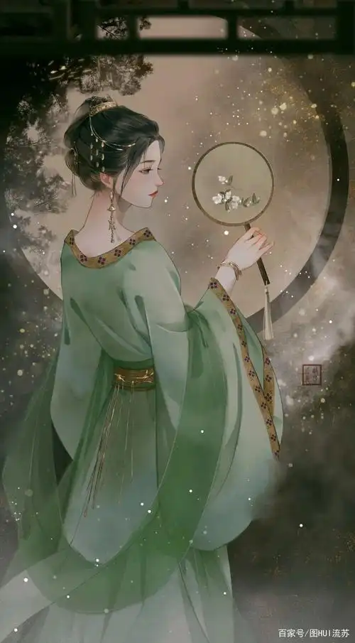 古风美人插画手绘壁纸