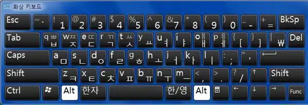 输入法转换:同时按键盘左侧的shift 和左侧的alt 键英韩转换:键盘右侧