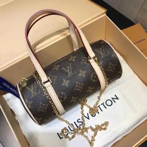 中古lv路易威登老花圆筒26cm手提包米兰包包时尚奢侈品