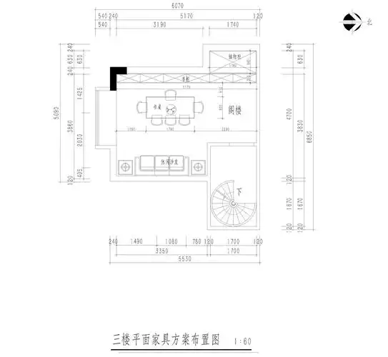 280平复式户型图