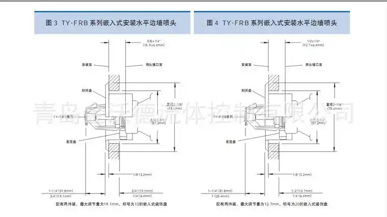 快速响应k80 水平边墙洒水喷头ty3331ul/fm tyco泰科消防喷淋头
