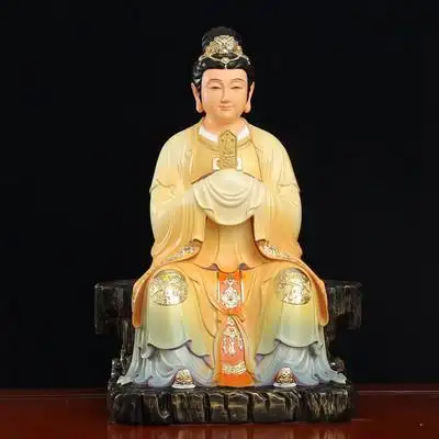 家用树脂彩绘碧霞元泰山奶奶神像圣母娘娘老母佛像供奉摆件