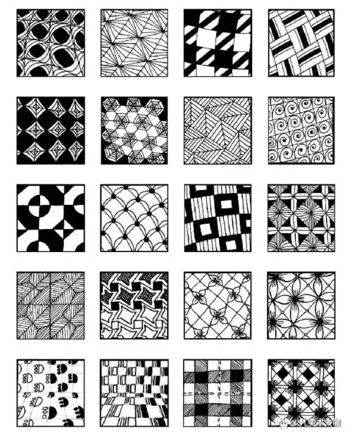 黑白画装饰线条