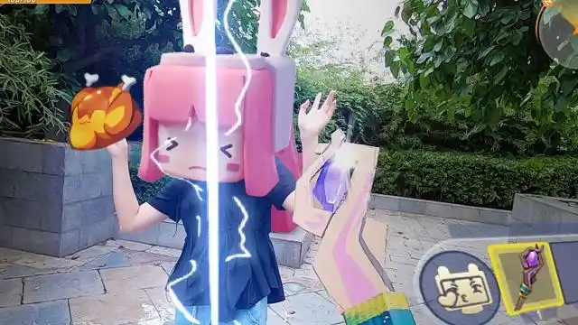 迷你世界真人版:乱用雷电法杖结果很舒适