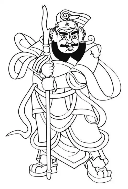 张飞既简单又好看的简笔画