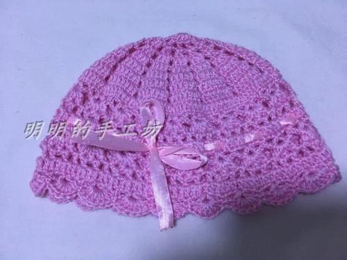 明明的手工坊宝宝丝带帽子钩织拍摄道具