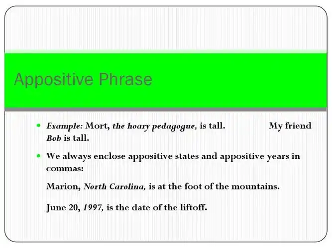 we always enclose appositive states and appositive years in