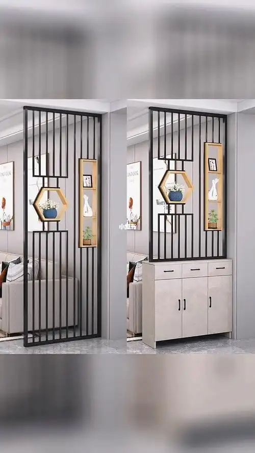 长虹玻璃隔断玄关柜现代简约入户门客厅卫生