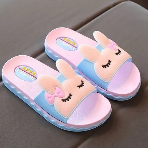 大童拖鞋女童1215岁韩版可爱一字9室内防滑时尚女孩拖鞋