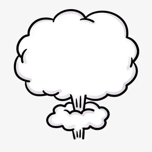 创意扁平手绘爆炸云