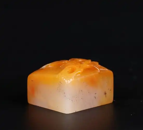 白田黄竹节纹印材