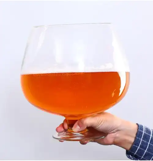 大号扎啤啤酒杯特大号啤酒杯酒吧巨型大容量酒杯大红酒杯高脚杯玻璃