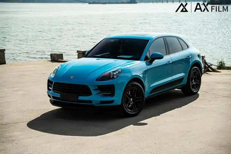 保时捷macan改色pet迈阿密蓝