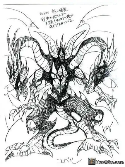 五帝王怪兽的画画简笔画