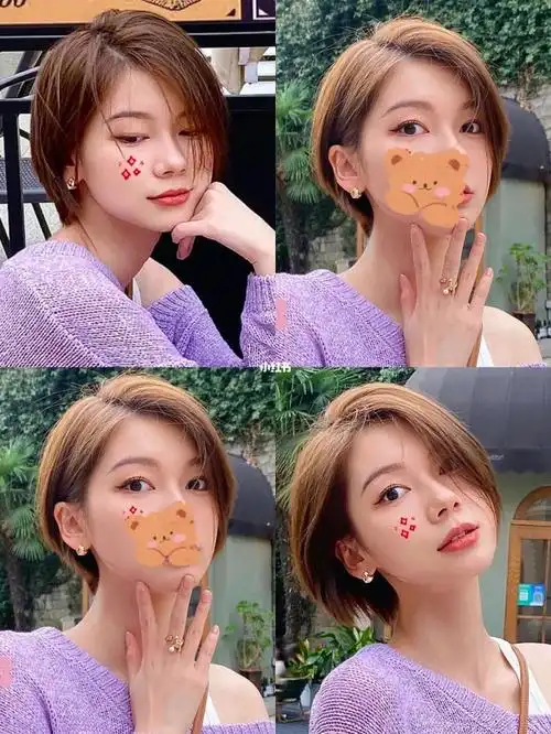 清新甜美日系学生短发小圆脸必备短发