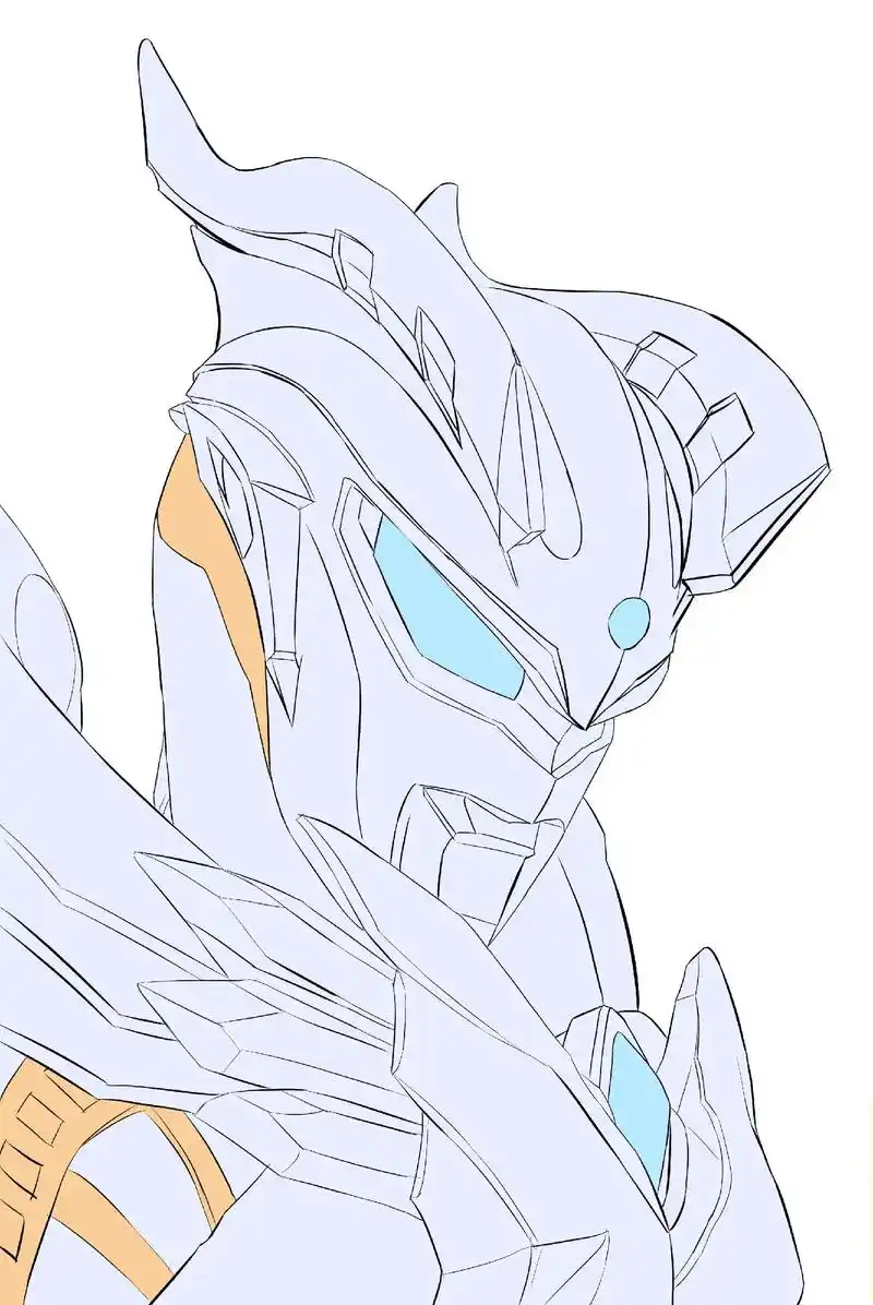 板绘练习&重画系列-终极闪耀赛罗 选择重新 - 抖音