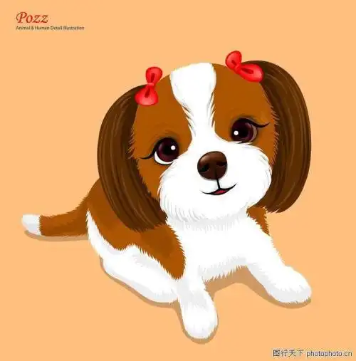 小花狗头像简笔画图片大全