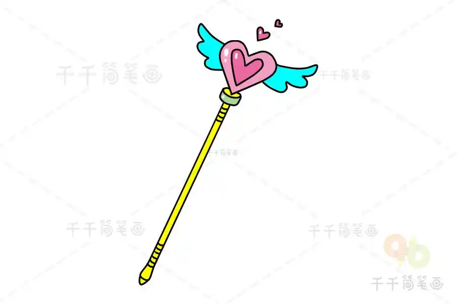 简单漂亮的魔法棒简笔画 少女心爆棚 一起来画吧_儿童玩具简笔画