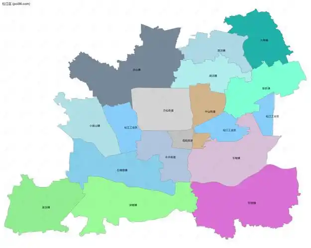 松江区边界地图