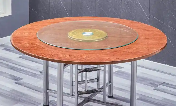 大圆桌面圆形桌子12人15人家用圆桌面带转盘酒店饭店餐桌实木面板20米