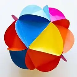 圆形立体折纸图片 手工折纸大全-普车都