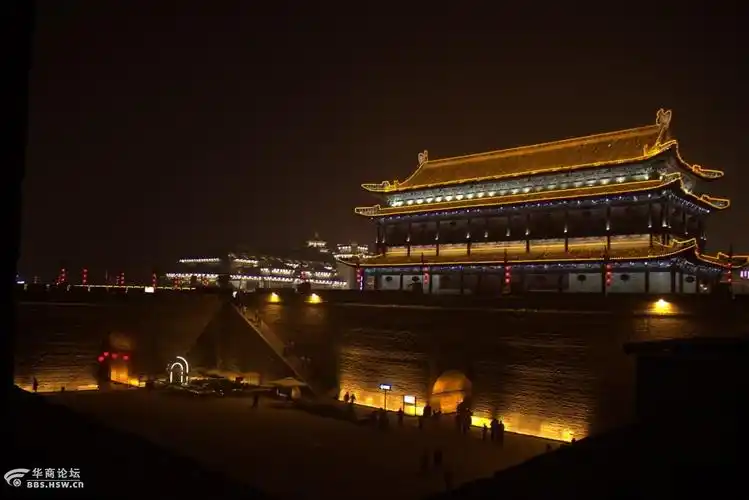 西安城墙元旦晚上的美景-咸阳论坛-华商论坛
