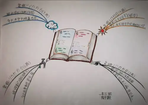 红阳小学学生手绘思维导图作品展示(一学年)