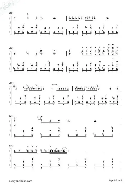 降e大调夜曲-肖邦双手简谱预览3