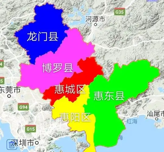 惠州市2区3县,建成区面积排名,最大是惠阳区,最小是龙门县_腾讯新闻