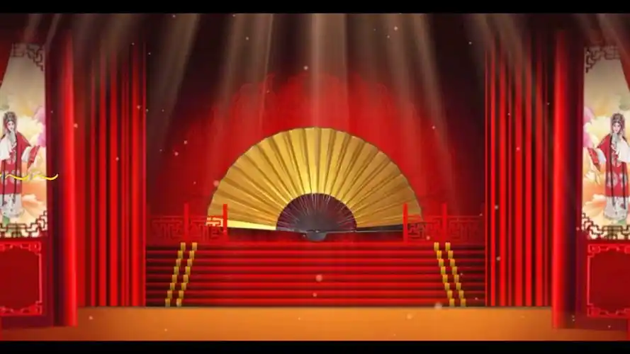 年会春节晚会相声表演欢快舞台led背景音乐视频