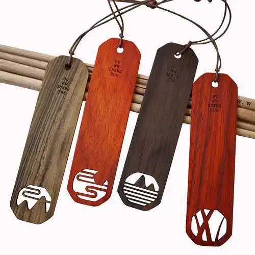 书签木质中国国风创意复古镂空红木古风木制书签